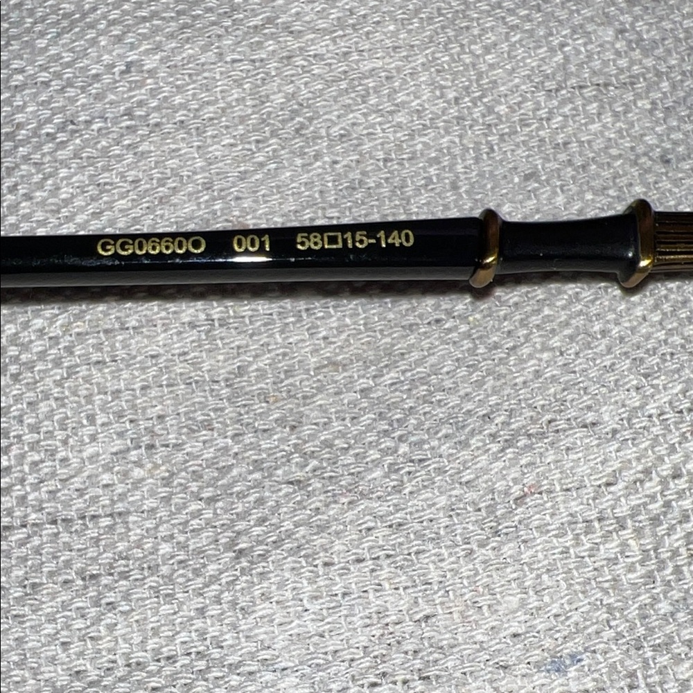 Gucci Black and Gold Eyeglasses with Case - Picture 7 of 13